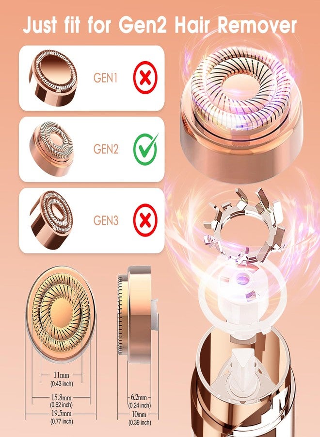 جوريلاتكس رؤوس بديلة من الجيل الثاني من Gurelax لإزالة شعر الوجه بشكل مثالي، شفرات بديلة من الذهب عيار 18 قيراطاً لإزالة الشعر بشكل مثالي (قطعتان) - Image 2